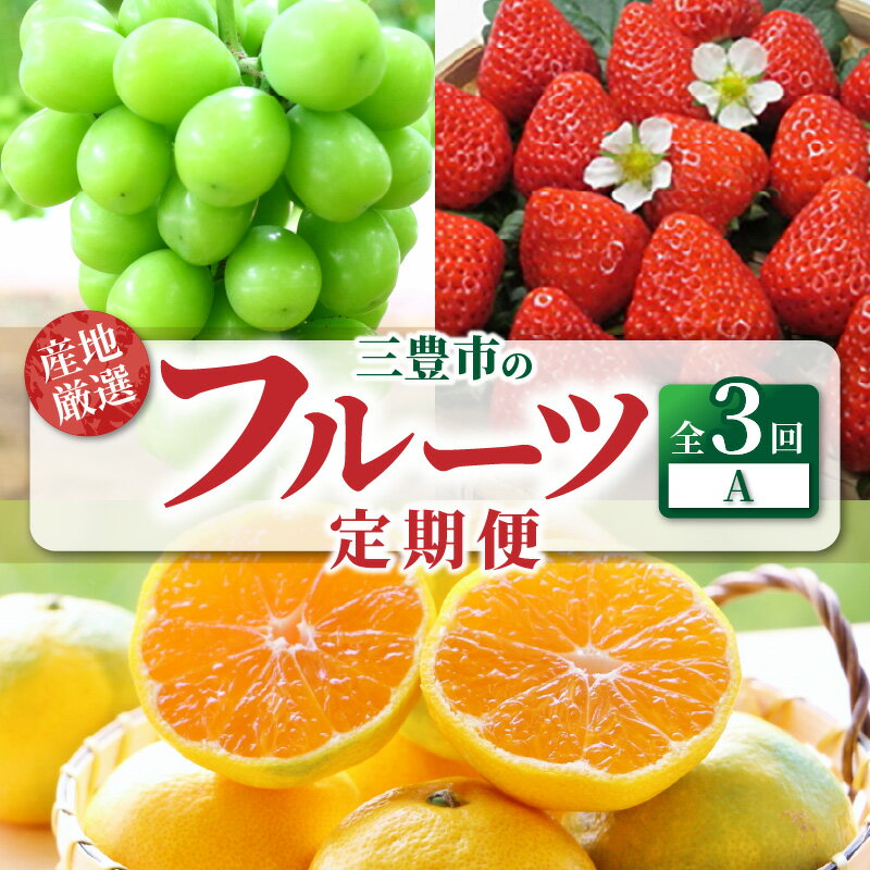 【配送不可地域：北海道・沖縄県・離島】フルーツ 定期便 3回 A いちご さぬきひめ シャインマスカット ぶどう マスカット みかん 早生みかん 送料無料 産地直送 食品 果物 デザート ゆら早生 お取り寄せ