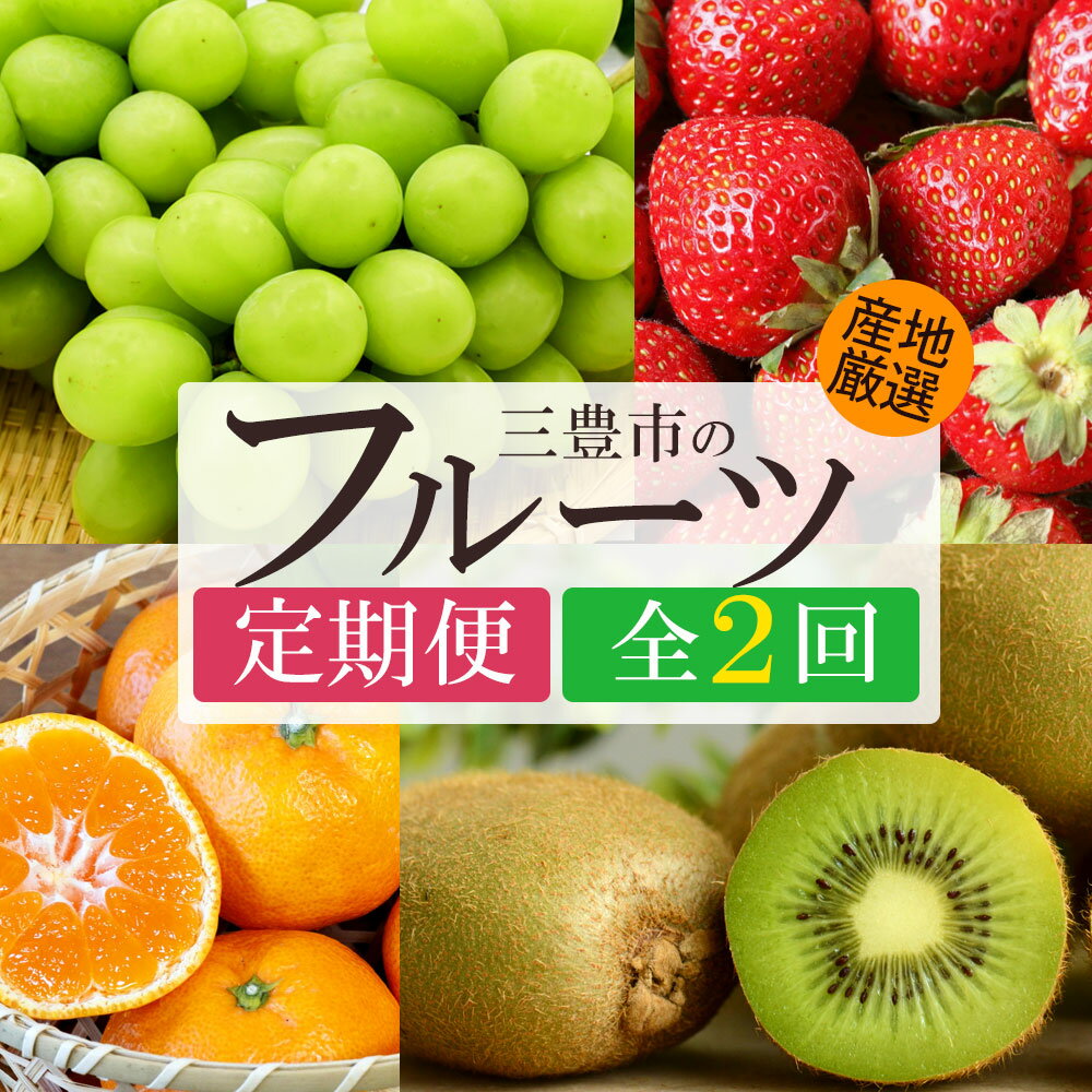 フルーツ定期便 2回 季節限定 定期便 シャインマスカット＆セレクトフルーツ便 [ フルーツ 定期 マスカット 柑橘 キウイ 果物 果実 デザート スイーツ 人気 ランキング ギフト 送料無料 香川県 三豊市 ご当地 讃岐 20,000円 台 返礼品 人気 マミィギフト ]