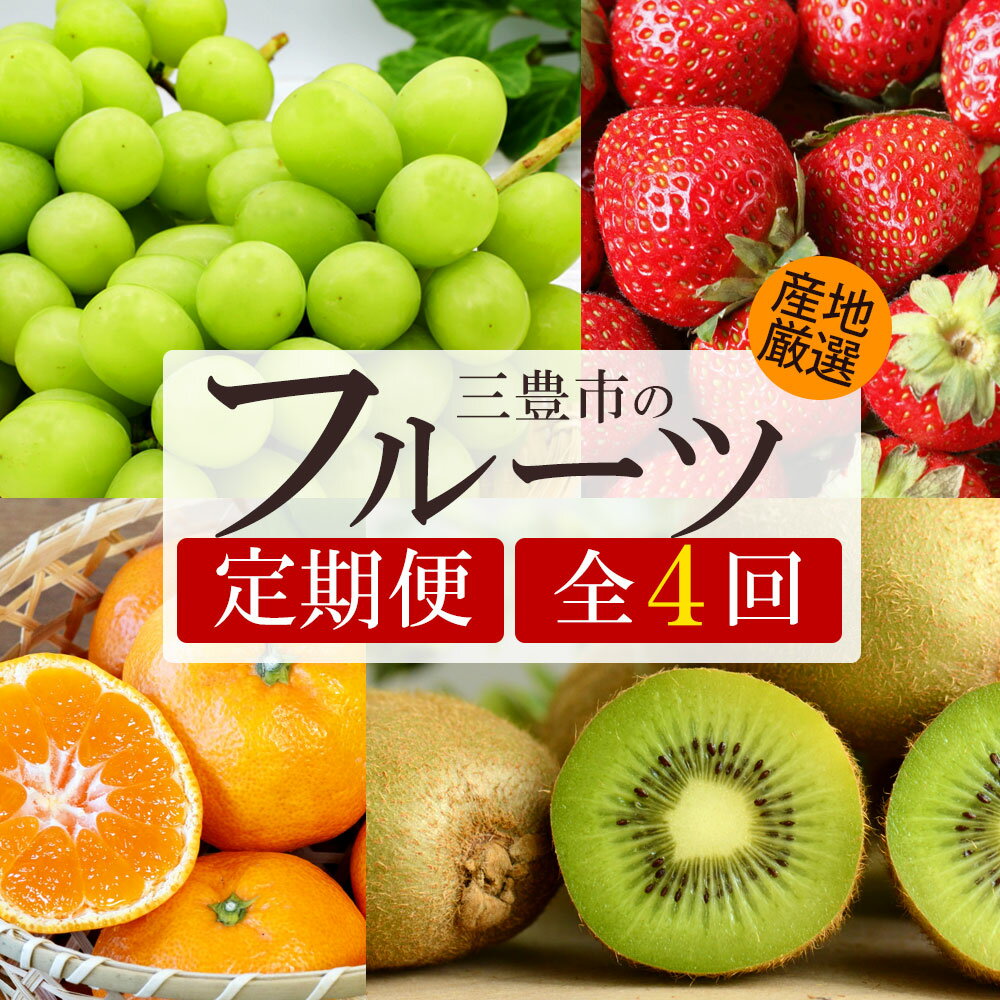 フルーツ 定期便 4回 シャインマスカット入り 旬のフルーツ定期便 [ マスカット 柑橘 果物 果実 デザート スイーツ 送料無料 人気 ランキング おいしい ギフト 香川県 三豊市 ご当地 讃岐 さぬき 40,000 30,000円 台 返礼品 人気 マミィギフト ]