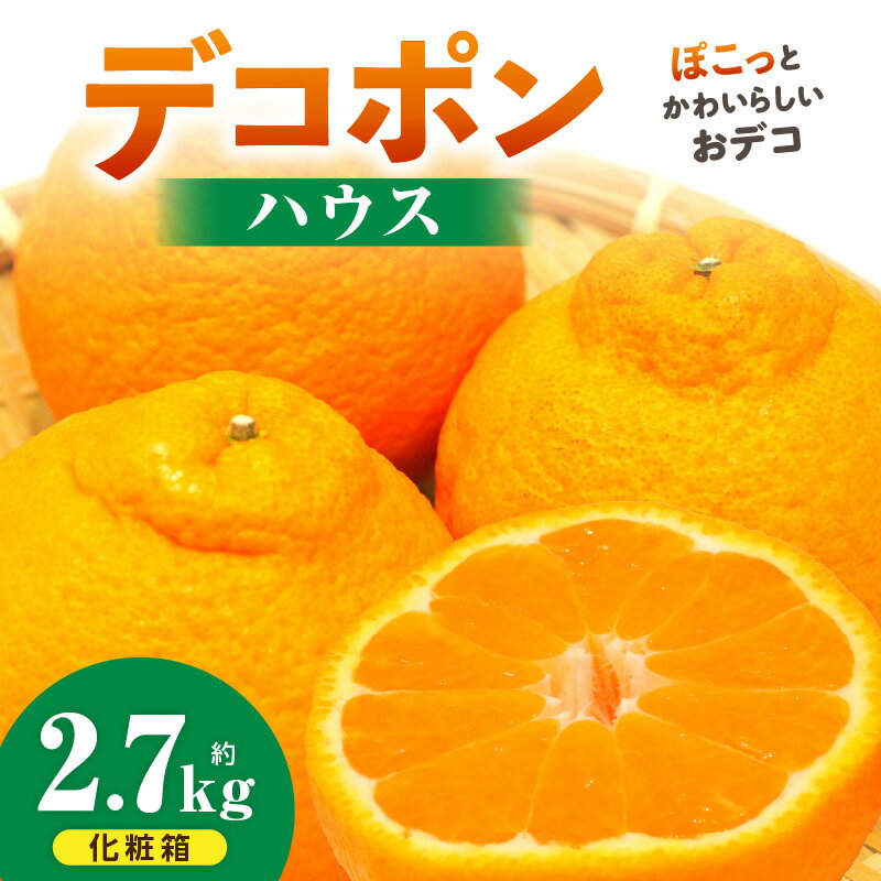 デコポン(ハウス) 化粧箱2.7kg デコポン みかん フルーツ 果物 旬 柑橘 デザート お裾分け 旬 旬の果物 おすすめ 人気 デザート 生鮮食品 果実 お取り寄せ 贈答用 贈り物 柑橘類 季節 季節の果物 柑橘系 香川県 三木町