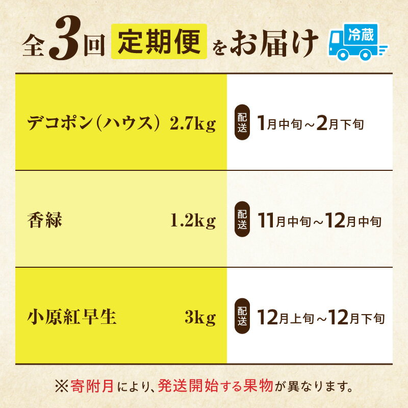 【ふるさと納税】季節の恵み3回定期便H 果物 フルーツ 青果 青果物 デザート スイーツ 果実 旬 季節 旬の果物 季節の果物 生鮮食品 生鮮 贈答 贈り物 ギフト プレゼント おすそ分け ご褒美 人気 グルメ お取り寄せ 特産品 特産 国産 香川県 三木町 サムネイル2