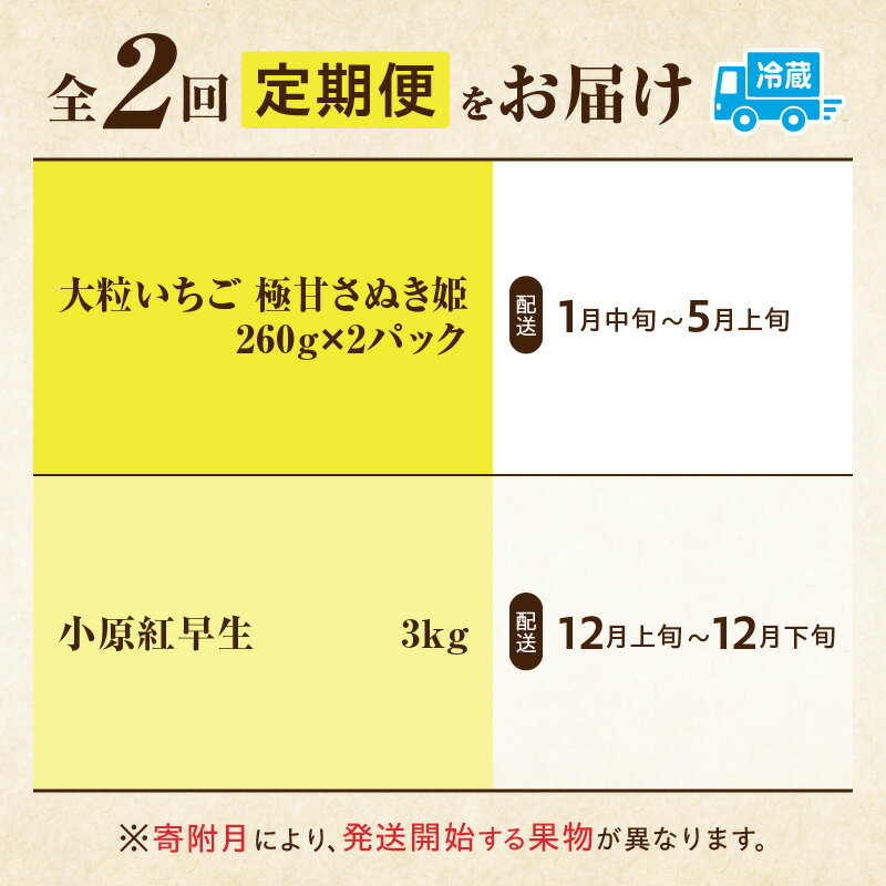 【ふるさと納税】季節の恵み2回定期便S 果物 フルーツ 青果 青果物 デザート スイーツ 果実 旬 季節 旬の果物 季節の果物 生鮮食品 生鮮 贈答 贈り物 ギフト プレゼント おすそ分け ご褒美 人気 グルメ お取り寄せ 特産品 特産 国産 香川県 三木町 サムネイル2
