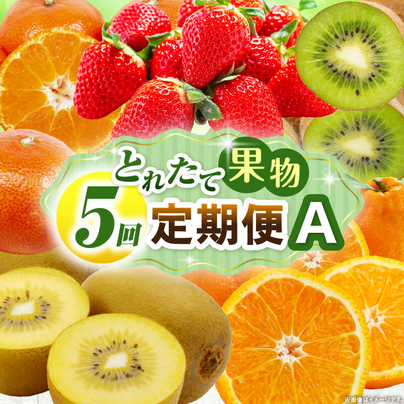 とれたて果物 5回定期便A 果物 フルーツ 果物定期便 フルーツ定期便 定期便 5回 いちご キウイ デコポン ゴールドキウイ みかん 濃厚 旬の果物 定期 人気 おすすめ 贈答 贈り物 青果物 糖度 香川県 三木町 送料無料