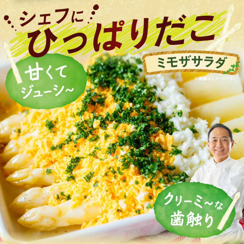 【ふるさと納税】【先行予約】ホワイトアスパラガス約1kg（3～4月出荷） アスパラ 野菜 旬の野菜 人気 旬 お裾分け ギフト おすすめ アスパラガス ホワイトアスパラガス 新鮮 素材の味 香川県産 柔らかい 食感 春野菜 食品 お取り寄せ野菜 直送 香川県 三木町 送料無料 - 画像3