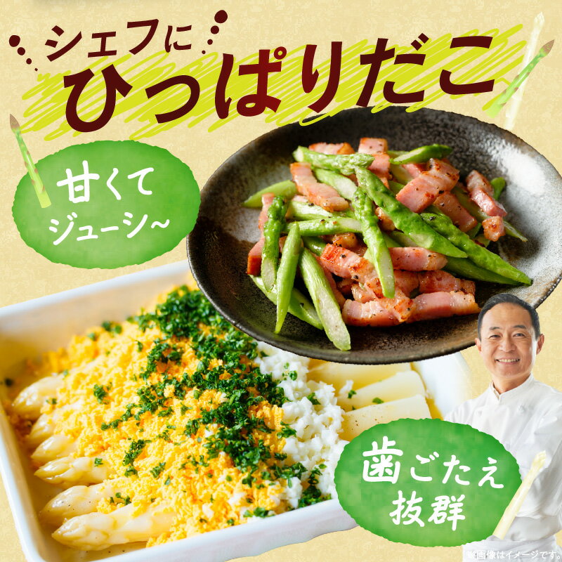 【ふるさと納税】【先行予約】グリーン・ホワイトアスパラガス約1kg（3～4月出荷） アスパラ アスパラガス ホワイトアスパラガス 新鮮 春野菜 グリーンアスパラガス 野菜 旬 旬の野菜 贈答 お裾分け 人気 おすすめ 贈り物 食品 香川県産 ふるさと 香川県 三木町 送料無料 - 画像3