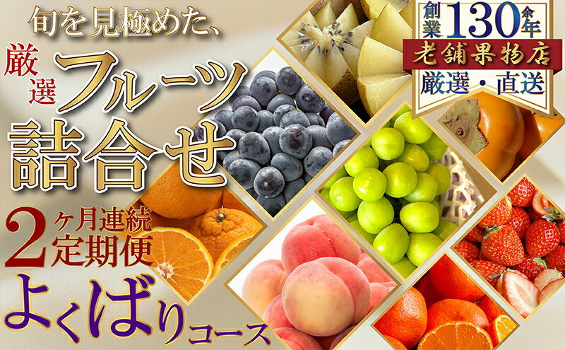 【ふるさと納税】【2ヶ月連続定期便】旬を見極めた、厳選フルーツ詰合せ-よくばりセット- サムネイル2