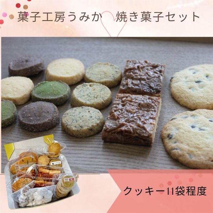 （まるでお菓子の宝箱！）菓子工房うみか 焼き菓子（11袋）セット〔提供：社会福祉法人多度津さくら会　ふれあいの家　菓子工房うみか〕🍰クッキー チョコチップ 抹茶 焼き菓子 ギフト