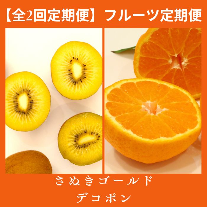 【全2回フルーツ定期便】さぬき讃フルーツ　さぬきゴールドと不知火（デコポン）〔提供：有限会社マミィギフトカガワ〕