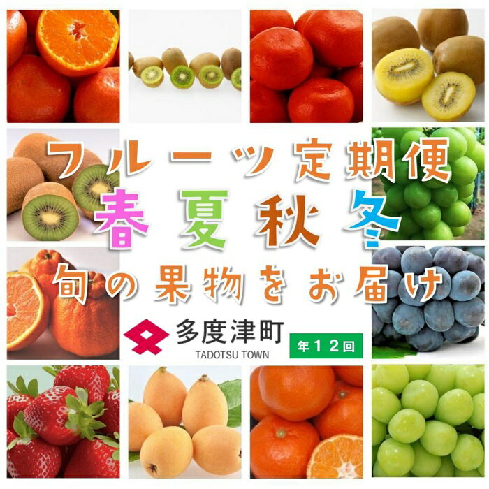 【フルーツ定期便】フルーツ王国さぬきの旬のフルーツを毎月1種類ずつお届け しあわせ製麺 シャインマスカット ピオーネ さぬきひめ さぬきゴールド デコポン デラウエア 小原紅早生みかん キウイっこ 香緑 なつたより