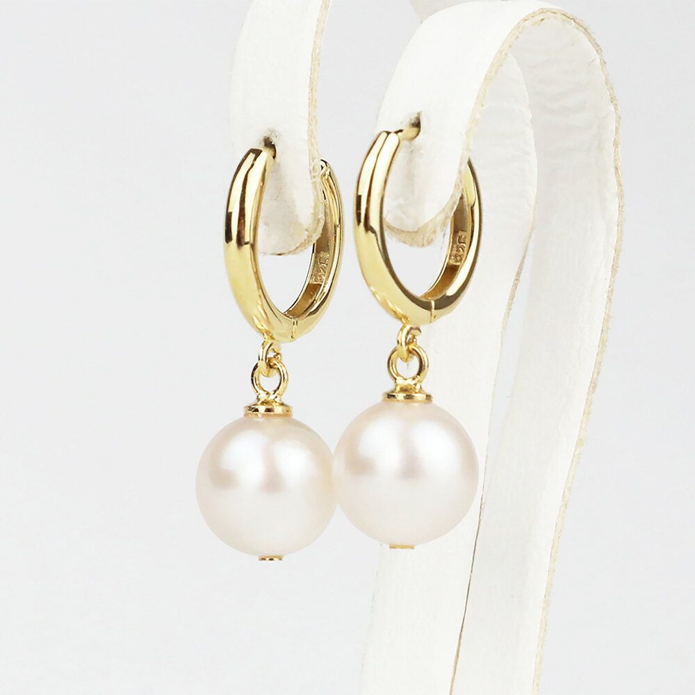 【ふるさと納税】真珠 フープピアス 8.5-9.0mm 大珠 〈選べるカラー〉ゴールド / シルバー 41000円 4万1000円 本真珠 パール アコヤ真珠 フープ ピアス 両耳 揺れる アクセサリー ジュエリー シルバー925製 シンプル 上品 製品保証書付き 愛媛県 送料無料 (858) (859) サムネイル3