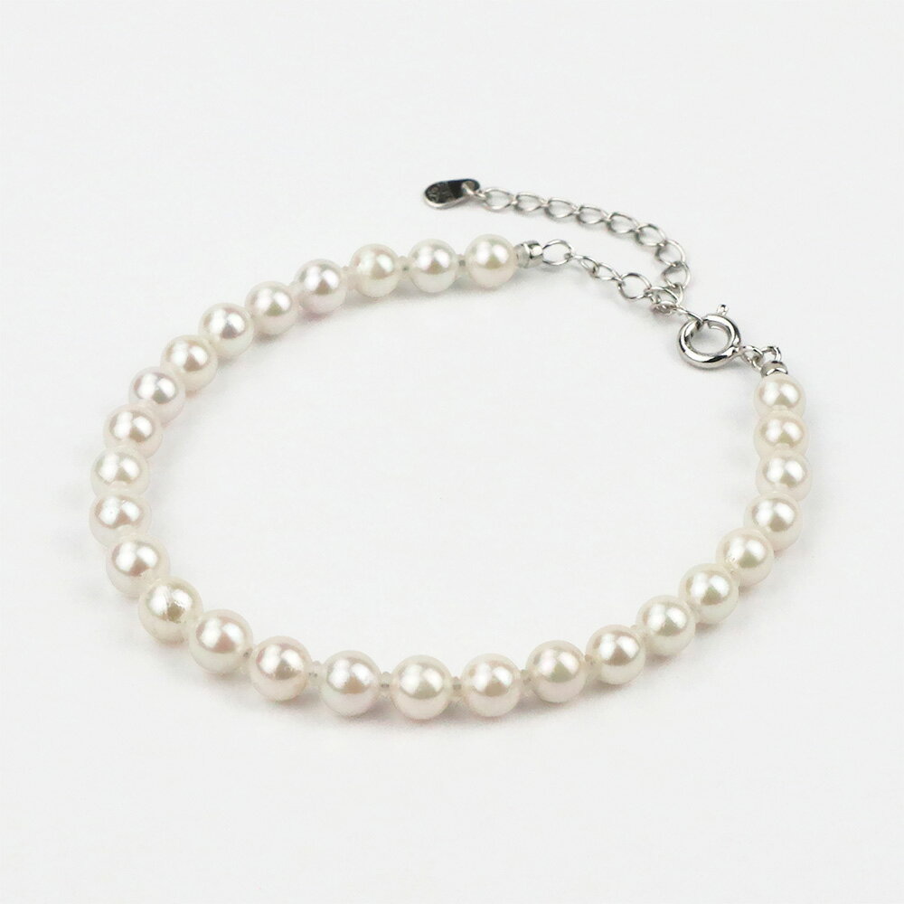 【ふるさと納税】パール ブレスレット 5.0-5.5mm Silver925 アジャスター付 60000円 6万円 真珠 本真珠 アコヤ真珠 アクセサリー ジュエリー シルバー 925 ホワイト シンプル おしゃれ 上品 製品保証書付き 日本製 愛媛県 送料無料 (863) サムネイル3