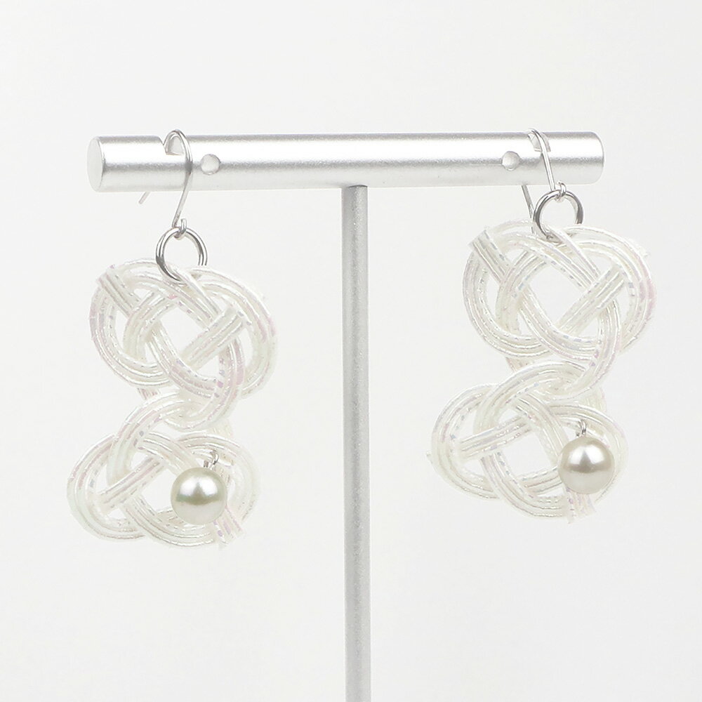 【ふるさと納税】パール ピアス または イヤリング hitotsubuto 綯［伊予水引×あこや真珠］ あわじシリーズ アコヤ 真珠 シルバー925製ロジウムメッキ アクセサリー ファッション かわいい おしゃれ 選べる 送料無料 (865)(868) サムネイル3