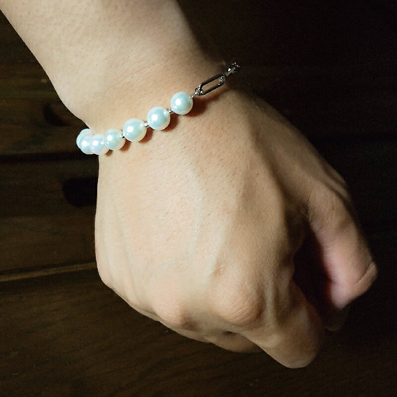 【ふるさと納税】 真珠 SV ブレスレット 男女兼用 Yamashita-Pearl 7.5-8.0mm シルバー アコヤ真珠 本真珠 akoya ファッション ユニセックス カジュアル 慶事 結婚式 卒業式 入学式 クリスマス お祝い ギフト 贈り物 特産品 国産 愛媛 宇和島 A077-021004 サムネイル2