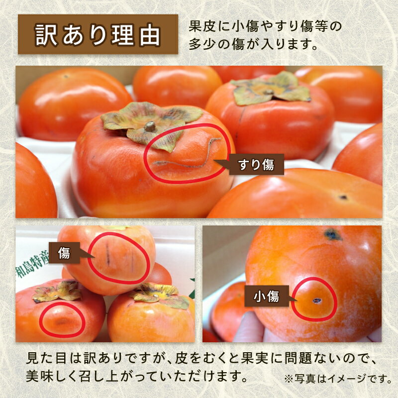 【ふるさと納税】 訳あり 柿 富有柿 15～16個 5kg L 2L ふゆう柿 末光農園 先行予約 不揃い kaki かき ふゆうがき カキ フルーツ 訳アリ 訳あり品 訳有り わけあり 果物 くだもの 産地直送 農家直送 数量限定 国産 愛媛 愛媛県産 宇和島 F012-118002 サムネイル2