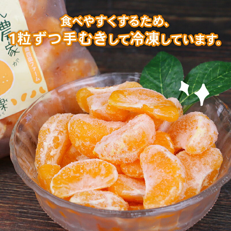 【ふるさと納税】 冷凍 みかん 1kg 1袋 粒楽 冷凍みかん 冷凍フルーツ 南四国ファーム 蜜柑 デザート スイーツ シャーベット アイス 果物 フルーツ 柑橘 冷凍 加工品 産地直送 国産 愛媛 宇和島 J010-035018 サムネイル3