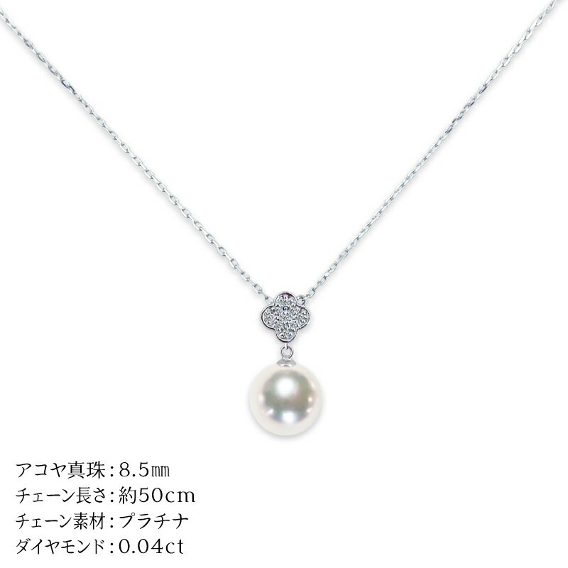 【ふるさと納税】 アコヤ真珠 ペンダント 8.5mm プラチナ 天成真珠 アクセサリー ファッション ジュエリー akoya 本真珠 真珠 パール 越し物 高級 プレゼント 贈り物 贈答品 贈答用 お祝い 誕生日 成人式 卒業祝 記念日 クリスマス 特産品 国産 愛媛 宇和島 A660-114014 サムネイル2