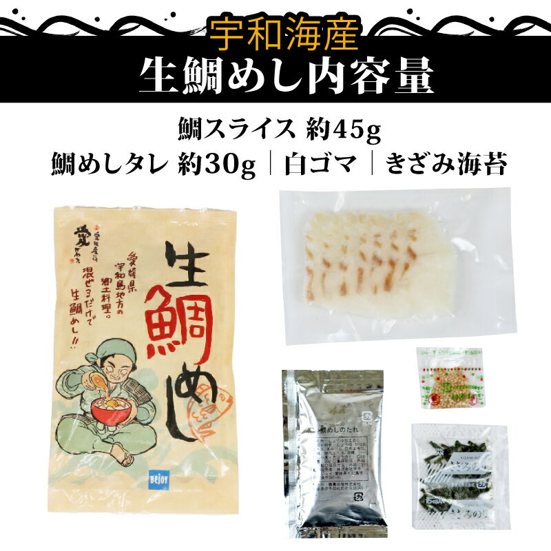 【ふるさと納税】 鯛めし 5食 セット 宇和島風 南予ビージョイ 生鯛めし 真鯛 鯛 マダイ タイ tai 刺身 お刺身 刺し身 漬け丼 漬け 海鮮丼 水産 加工品 海鮮 鯛飯 海鮮 人気 海の幸 魚介 冷凍 小分け パック お手軽 便利 国産 愛媛 宇和島 D010-150011 サムネイル2