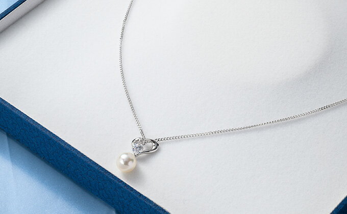 【ふるさと納税】 真珠 ハート デザイン パール ペンダント 7.5 - 8.0 mm 井上真珠店 ジルコニア シルバー ネックレス アクセサリー ファッション ジュエリー akoya アコヤ真珠 本真珠 高級 プレゼント 贈り物 贈答品 贈答用 特産品 国産 愛媛 宇和島 A072-004001 サムネイル2