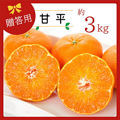 コウ果樹園の【厳選】「甘平」3kg【C33-11】_ みかん ミカン 愛媛県 フルーツ 果物 くだもの 柑橘 かんきつ 人気 産地直送 産直 ジューシー 甘い 果汁 糖度 高級 甘い 人気 【1056131】