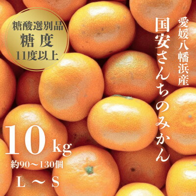 【糖度11度以上 酸1.0以下 糖酸選別品】愛媛みかん 10kg【D20-3】_ みかん ミカン 柑橘 くだもの 果物 フルーツ 甘い 常温 デザート 産地直送 産直 愛媛 【1094602】