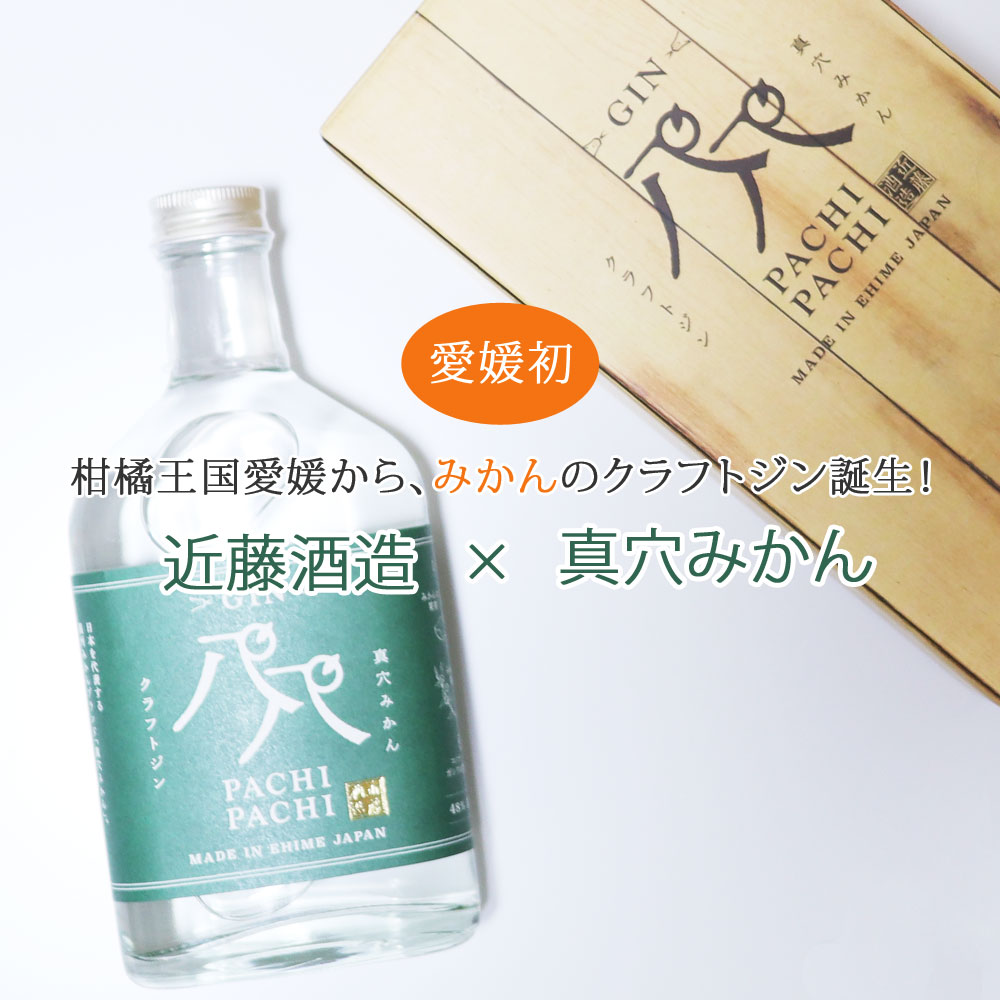 【ふるさと納税】クラフトジン 愛媛県初のみかんジン誕生！　PACHIPACHI GIN 200ml×2本　パチパチジン 【近藤酒造】 サムネイル2