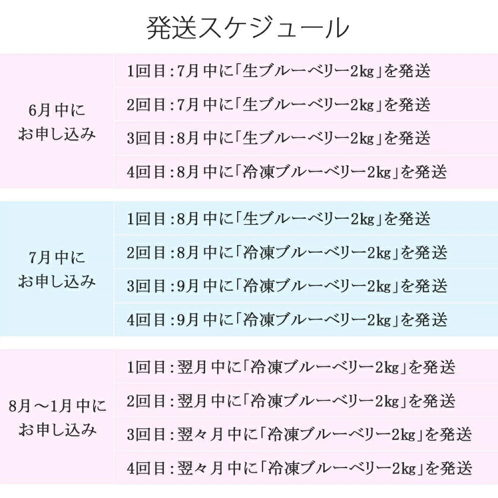 【ふるさと納税】【定期便】 ブルーベリー三昧 Aセット（約8kg／4回発送） 完熟生ブルーベリー（8月中旬以降は冷凍ブルーベリー） エコえひめ認証 サムネイル3