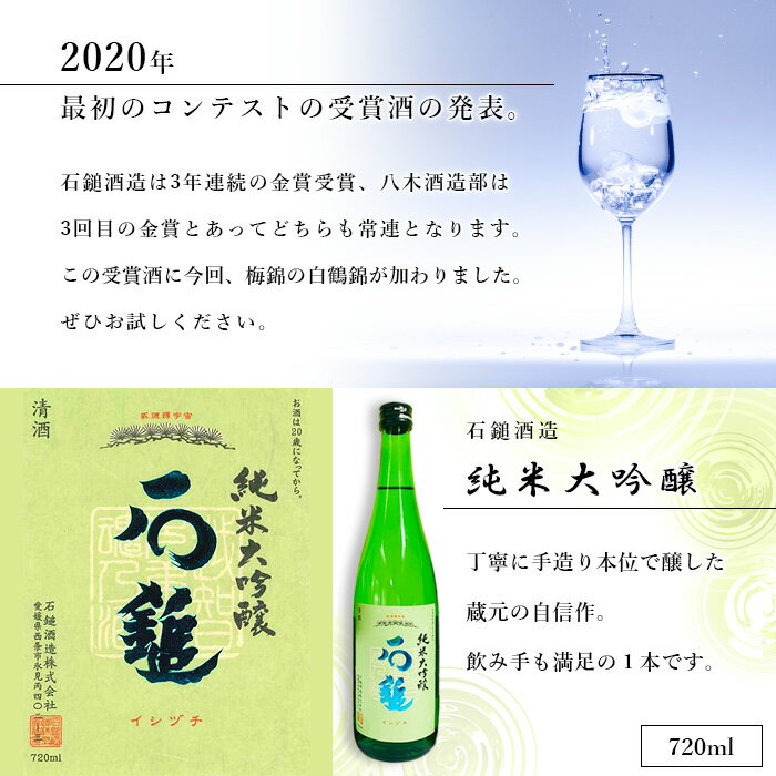 【ふるさと納税】＜ワイングラスで美味しい日本酒アワード2020プレミアム大吟醸の部 金賞受賞酒 呑み比べ＞ ※翌月末迄に順次出荷します。 お酒 愛媛県酒造協同組合 愛媛県 西条市 【常温】 サムネイル2