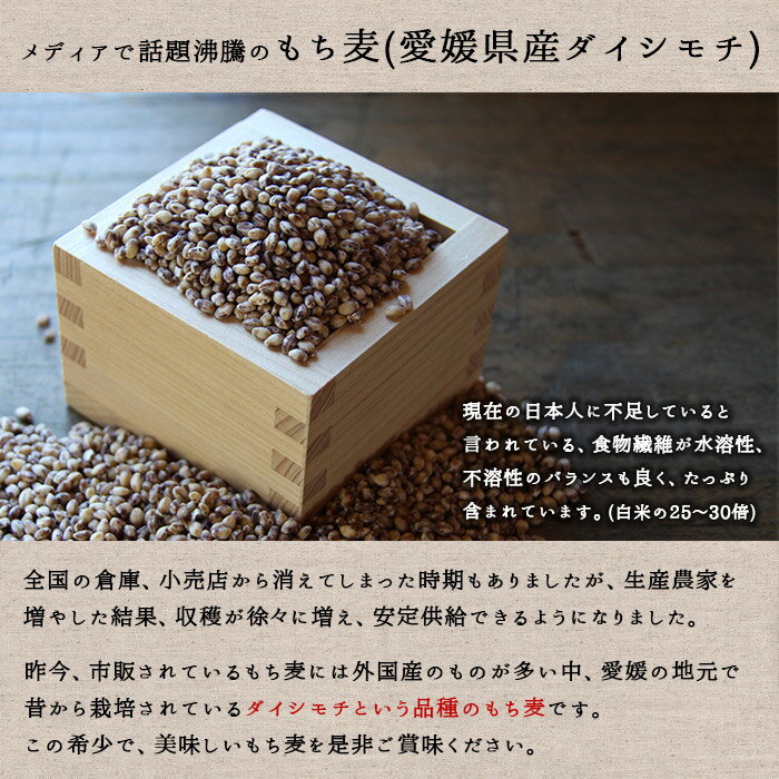 【ふるさと納税】＜押し麦(愛媛県産はだか麦)4kg+もち麦(愛媛県産ダイシモチ)500g＞ ※翌月末迄に順次出荷 計4.5kg 押麦 大麦 雑穀 米 藤田精麦 愛媛県 西条市 【常温】 - 画像3