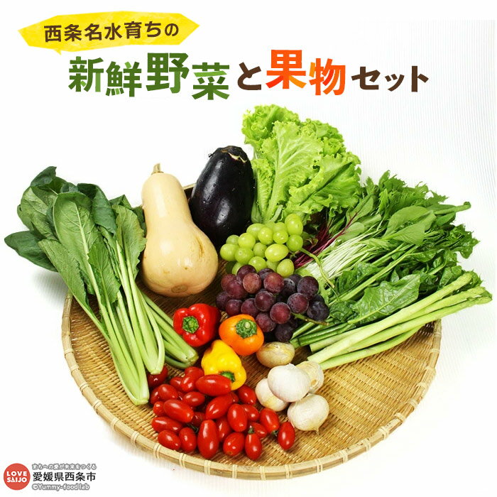 ＜西条名水育ちの新鮮野菜と果物セット＞※翌月末迄に順次出荷します。 やさい フルーツ くだもの 詰め合わせ おまかせ お楽しみ 産地直送 特産品 愛媛県 西条市【冷蔵】