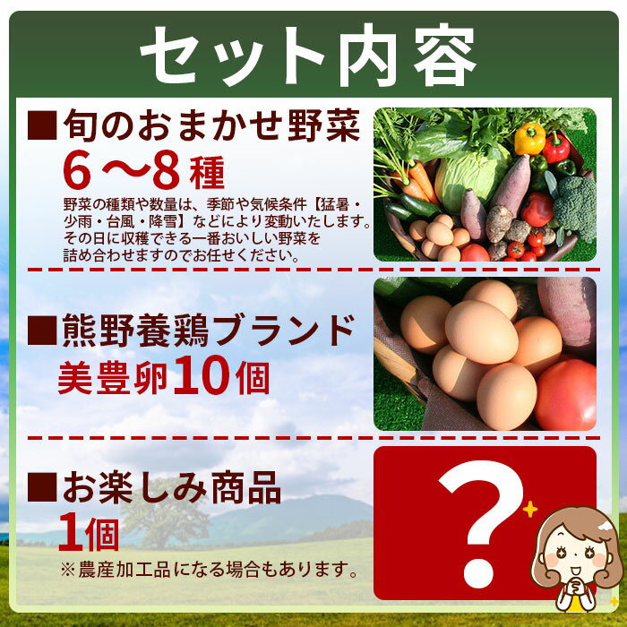【ふるさと納税】＜たべとうみんの旬菜ボックス 定期便 3ヶ月お届け（おまかせ野菜6～8種 美豊卵10個 お楽しみ商品）＞ ※翌月下旬迄の火曜日に第1回目を出荷します。野菜 やさい タマゴ たまご 旬 お任せ 詰め合わせ セット 産地直送 食材 農産物 愛媛県 西条市【冷蔵】 - 画像3