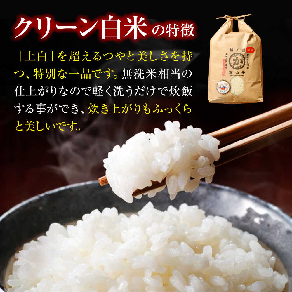 【ふるさと納税】お米 5kg【選べるお届け回数】クリーン白米 5kg+旬のお野菜セット【ふるさと納税限定】お米 5kg あきたこまち 野菜 詰め合わせ 旬野菜 新鮮 食材セット お試し おまかせセット 一人暮らし 二人暮らし 食材 詰め合わせ 大洲市/ヒロファミリーフーズ[AGBX009] - 画像2