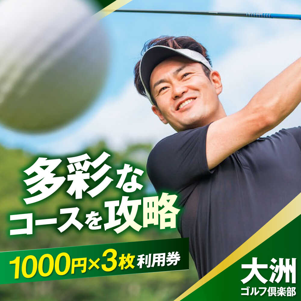 大洲ゴルフ倶楽部 ゴルフプレー利用補助券 1000円券×3枚 愛媛県大洲市/大洲観光株式会社[AGDI001] ゴルフ ゴルフ場 プレー プレー券 観光 旅行 プレーチケット チケット 体験 おすすめ 人気 お取り寄せ 送料無料 贈答 ギフト