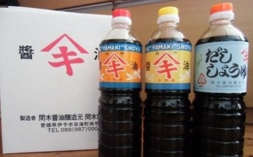 【ふるさと納税】醤油 閏木醤油 3本セット 国産 送料無料 だし醤油 濃口醤油 薄口醤油 しょうゆ こいくち うすくち 老舗 伊予市 調味料 愛媛 ｜B16 サムネイル2