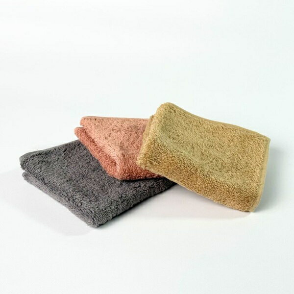 【ふるさと納税】タオルハンカチ 【色が選べる5枚セット】 グレー ピンク ベージュ 3色 天然加工 今治産 今治産タオル コットン100％ 草木染め 地域の自然を染めるタオル 河上工芸所 愛媛 伊予市 サムネイル3