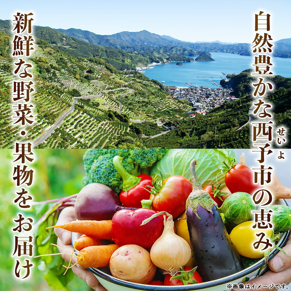 【ふるさと納税】＜西予市 旬の野菜・果物詰合せセット 通常/3回定期便＞ 詰め合わせ つめあわせ セット 旬 青果 フルーツ くだもの やさい 果物セット 野菜セット 季節 産地直送 定期便 どんぶり館 食べて応援 特産品 愛媛県 西予市【冷蔵】『通常：1か月以内に順次出荷』 サムネイル2