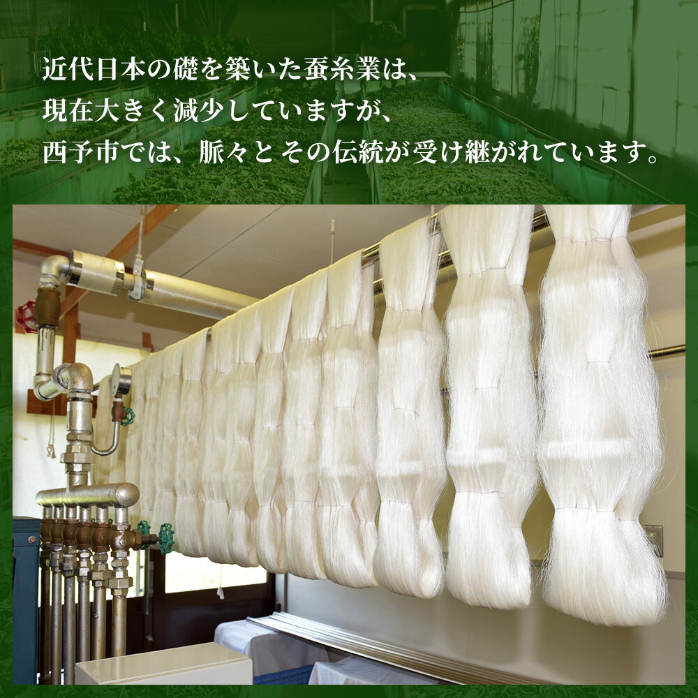 【ふるさと納税】＜材料、繰糸、機織りすべて西予市でつくった シルク反物＞ 西予市産 愛媛県産 国産 座繰り 手織り しるく 絹 高級白生地 国産生糸 生糸 反物 伝統工芸 愛媛県西予市蚕糸業振興協議会 西予市【常温】『受注生産のため、お届けまで6か月程度いただきます』 サムネイル3