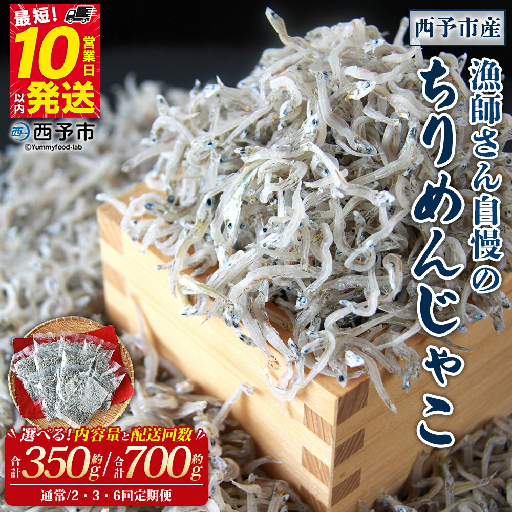 ＜漁師さん自慢のちりめんじゃこ 合計350g/700g 配送回数：1～6回＞ 選べる 内容量 定期便 しらす シラス おじゃこ 魚 さかな 小魚 魚介類 乾燥 海の幸 海鮮 小分け 個包装 国産 特産品 濱田水産 愛媛県 西予市【冷蔵】『通常：最短10営業日以内に発送』