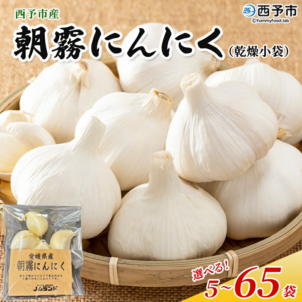 ＜西予市産 朝霧にんにく（乾燥小袋）1袋20g入り 5～65袋セット＞ 選べる 内容量 国産 ニンニク 小分け 5袋 15袋 30袋 65袋 セット 愛媛県産 野菜 やさい ドライ 大粒 ストック 薬味 特産品 ノムランド 愛媛県 西予市【常温】『1か月以内に順次出荷予定』