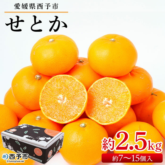 ＜せとか 約2.5kg（約7～15個入）＞ 果物 フルーツ くだもの みかん ミカン 蜜柑 セトカ オレンジ 柑橘類 甘い 食べて応援 贈答用 ギフト プレゼント 贈り物 期間限定 数量限定 旬 特産品 愛媛県 西予市【常温】『2026年2月下旬～3月下旬迄に順次出荷予定』
