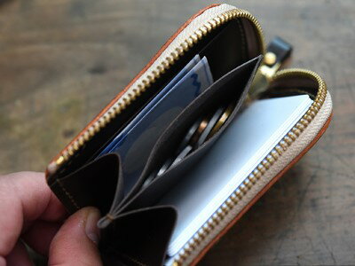 【ふるさと納税】コインケース「渓流ミニウォレット（ブルー）」 | 財布 小銭入れ 革 革製 革財布 ウォレット メンズ レディース ペア 夫婦 プレゼント ギフト 本革 牛革 誕生日 ユニセックス 男性 女性　財布 レザー カップル 愛媛 久万高原町 サムネイル2