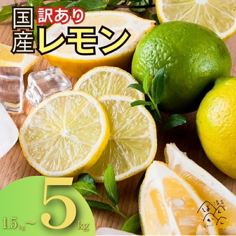 訳あり レモン 選べる 容量 1.5kg 3kg 5kg S M L サイズミックス 防腐剤 ワックス 不使用 皮 まで 安心 して 使える 時期 で 変わる グリーン ＆ イエロー 香り お届け 愛媛県 愛南町 清家ばんかんビレッジ【発送：2025年10月～2026年4月】