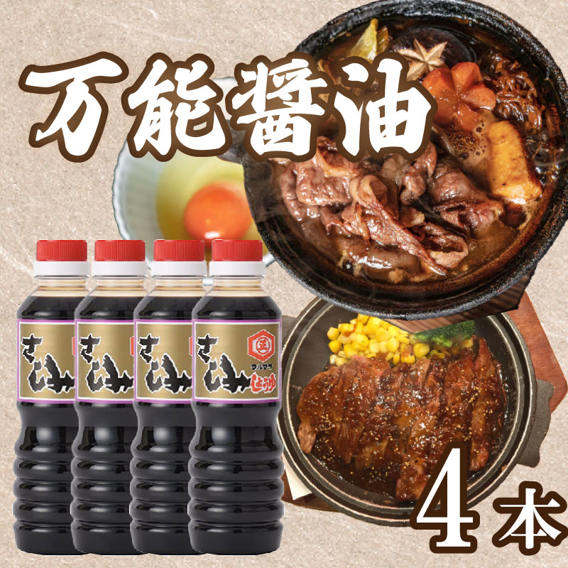 刺身 醤油 4本 調味料 肉 魚 ステーキ すき焼き 米 卵かけご飯 に合う 万能しょうゆ 愛媛 愛南