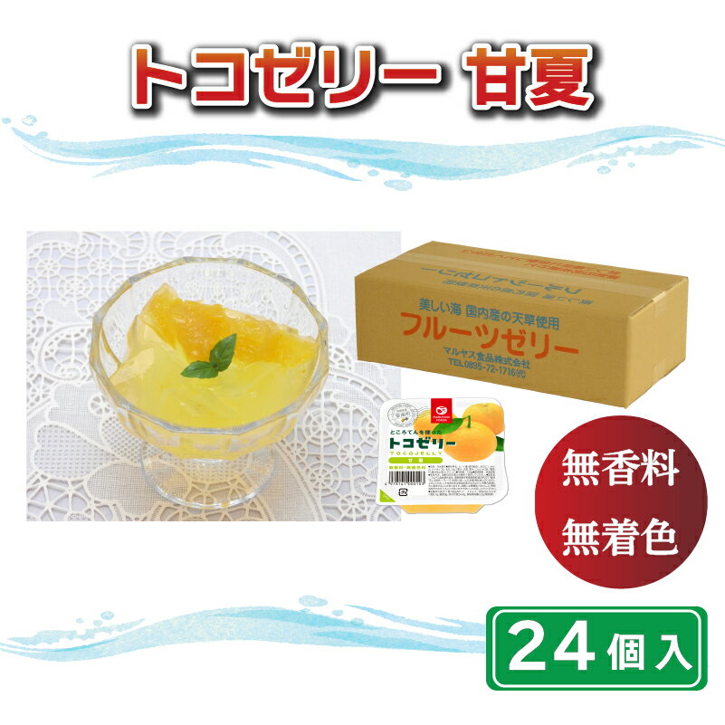 果物 ゼリー 24個入り ところてん 甘夏 トコゼリー ギフト フルーツ お取り寄せ 贈り物 贈答品 詰め合わせ 詰合せ デザート お菓子 食物繊維 お盆 マルヤス食品
