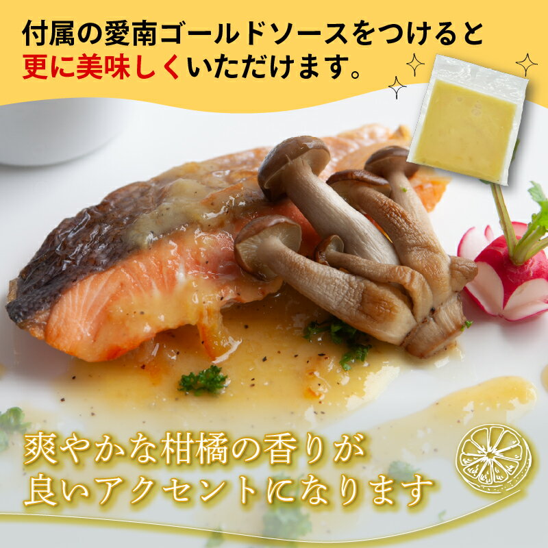 【ふるさと納税】 訳あり 国産骨取りサーモン 約750g~2kg 愛南ゴールドソース付き 熟成 切り身 国産 加熱用 冷凍 サーモン 魚 冷凍 鮭 さけ お魚 塩鮭 骨とり 小分け 数量限定 骨取り魚 愛南町 愛南サン・フィッシュ （クラウドファンディング対象） サムネイル3