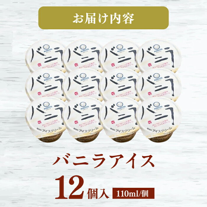 【ふるさと納税】バニラアイスクリーム 12個入 アイス 添加物不使用 | 久保田食品【グレイジア株式会社】[ATAC216] - 画像2