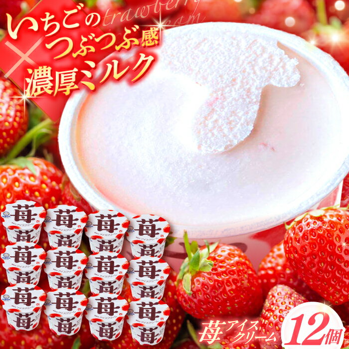 苺アイスクリーム 12個入 アイス 添加物不使用 | 久保田食品【グレイジア株式会社】[ATAC218]