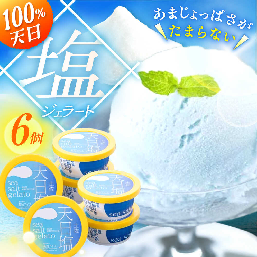 Made in 土佐 天日塩ジェラート6個 塩アイス 土佐 高知アイス カップ 【グレイジア株式会社】[ATAC368]
