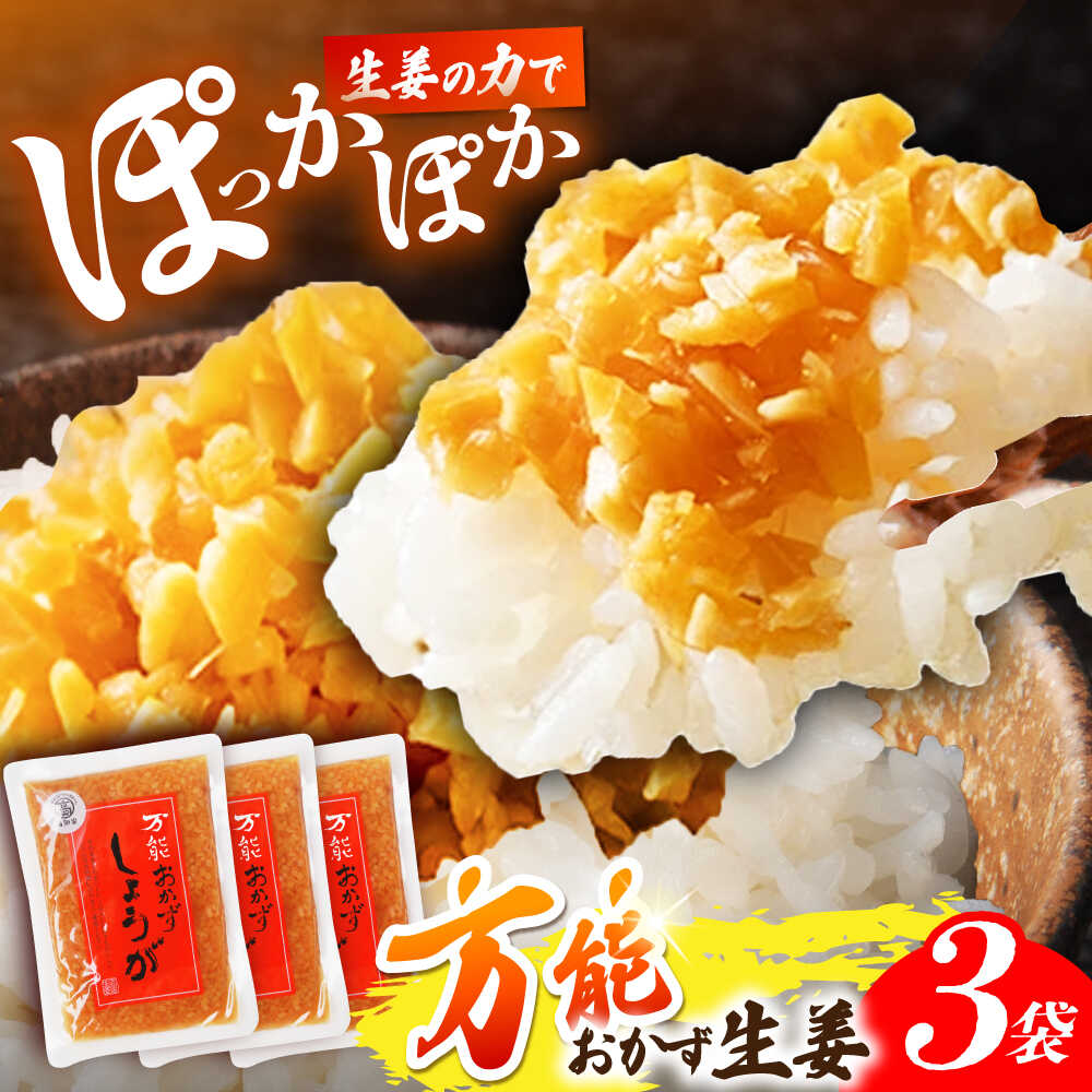 高知県産生姜を使った、万能おかず生姜3袋セット【株式会社 四国健商】[ATAF060]