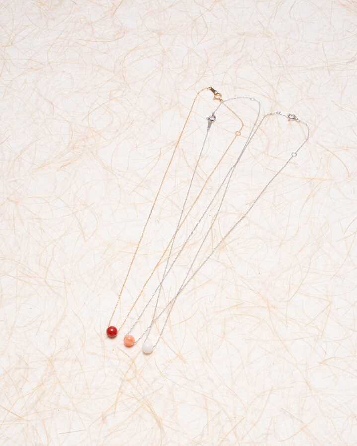 【ふるさと納税】選べる宝石珊瑚丸玉のK18ペンダント 【株式会社ケンセン35】[ATAR045] サムネイル2