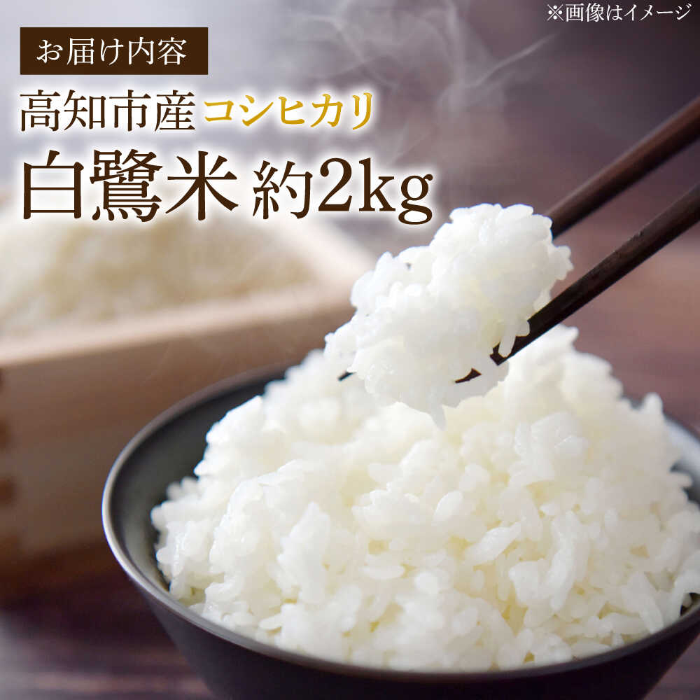 【ふるさと納税】農薬節減！ R7年度産 特別栽培米 白鷺米 コシヒカリ 約2kg ＜2025年9月中旬〜発送＞ / 高知 米 お米 精米 　【津ノ宮農園】[ATBV018] - 画像2
